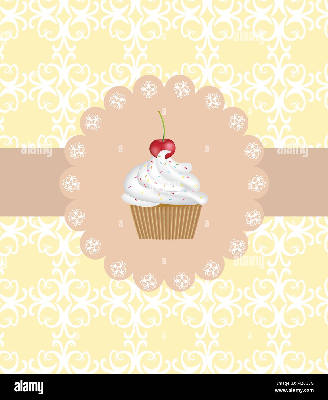 Cupcake Cherry Stock Vector Images Alamy
