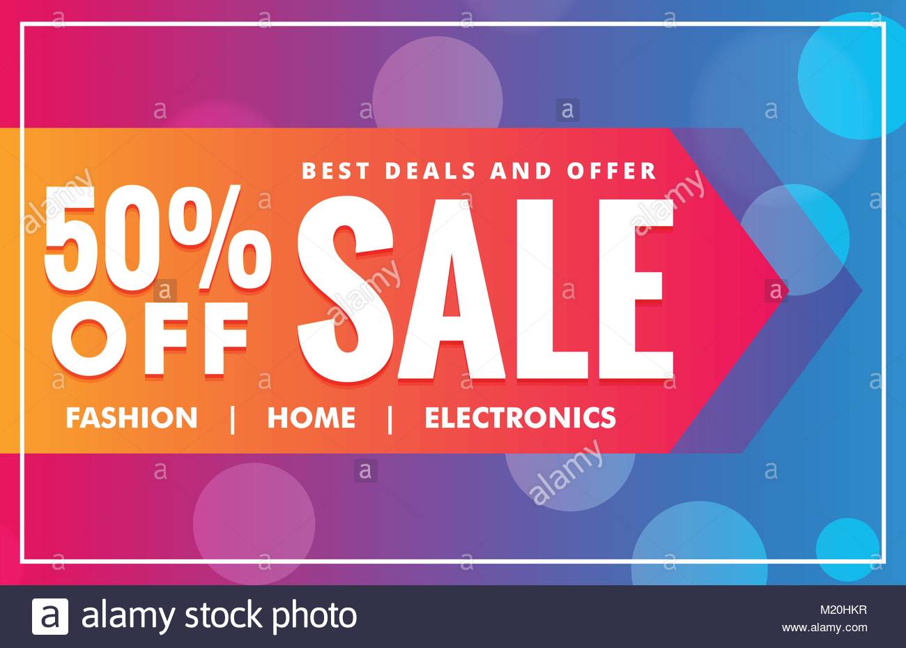 Sale Banner Background In Vibrant Color Style Stock Vector Art