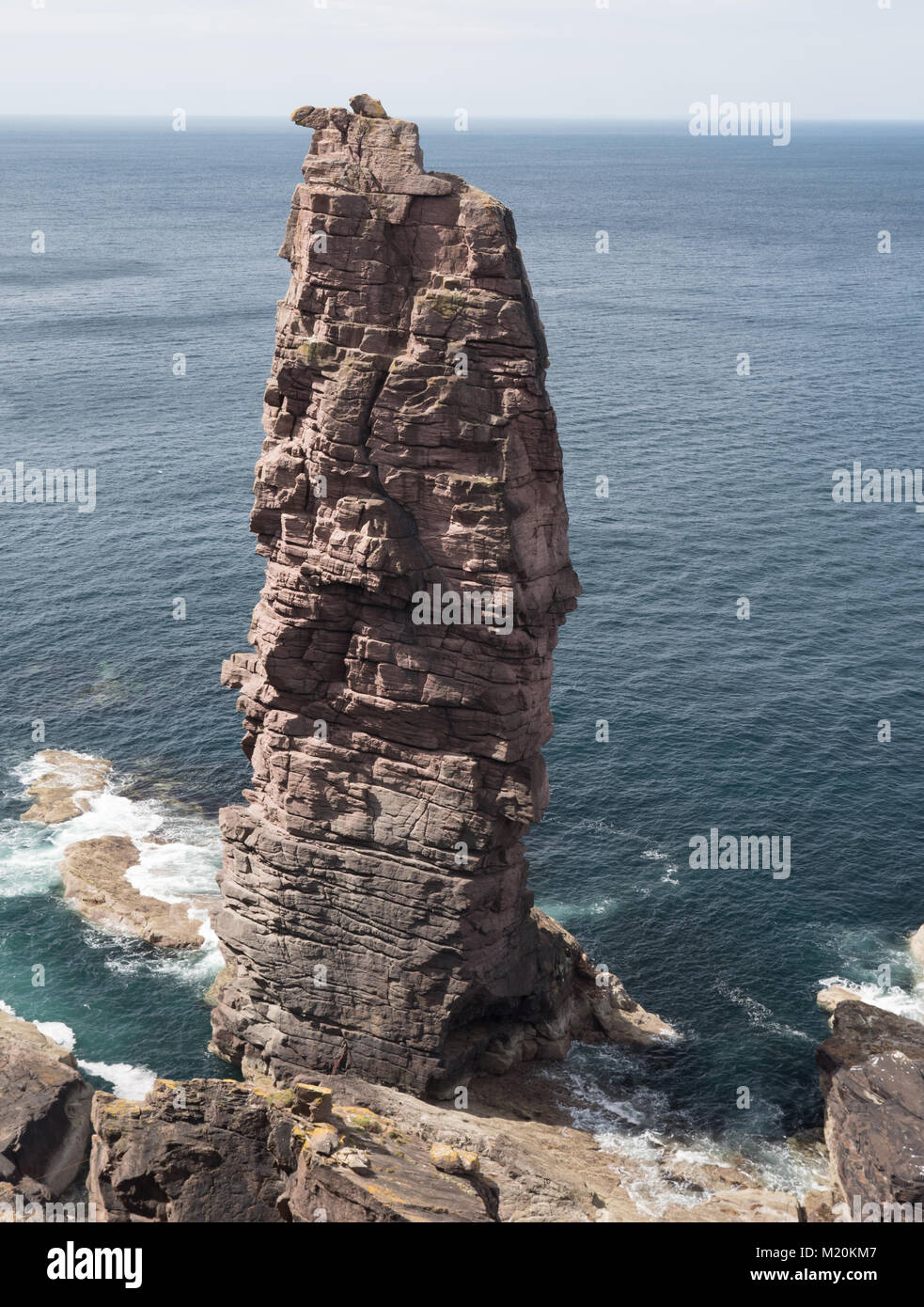 The Old Man of Stoer sea stack near to Culkein and in the district of Sutherland, Scotland. UK. Stock Photo