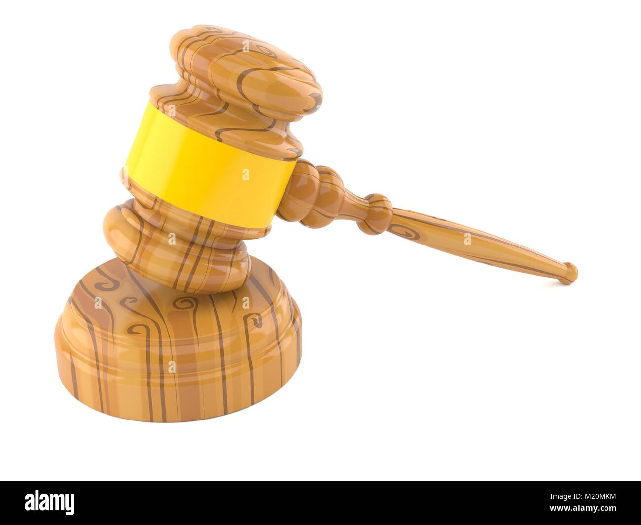 Wooden hammer isolated on white background Stock Photo - Alamy