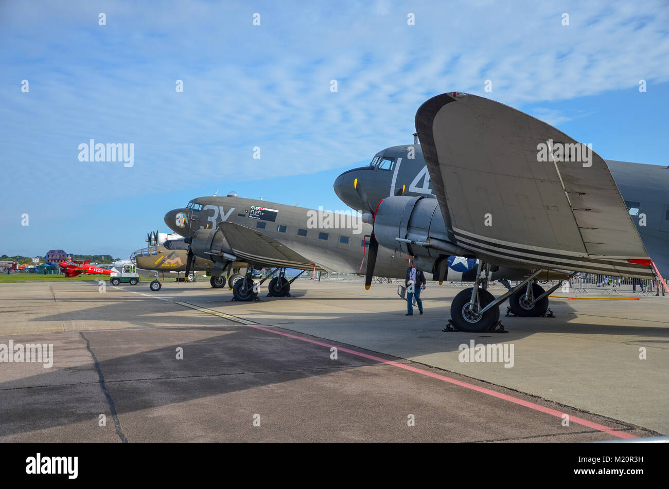 Douglas C-47 Skytrain on the ground Stock Photo