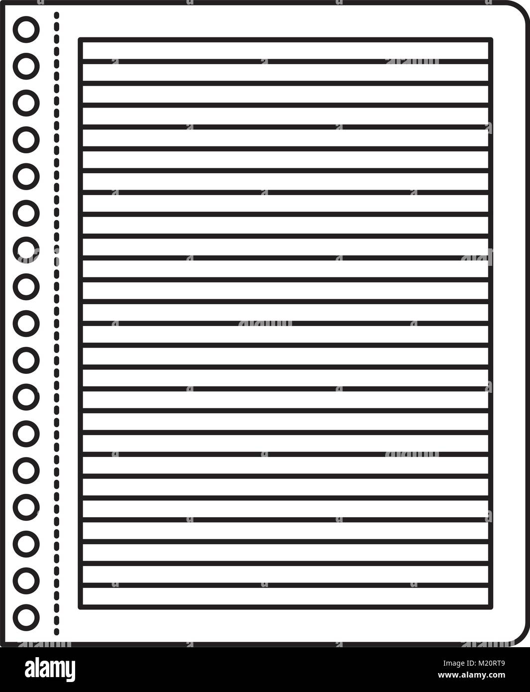 Notebook paper sheet lines education Black and White Stock Photos & Images Alamy