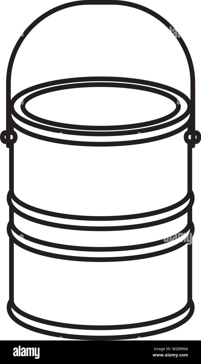 paint bucket icon in black contour Stock Vector Image & Art - Alamy