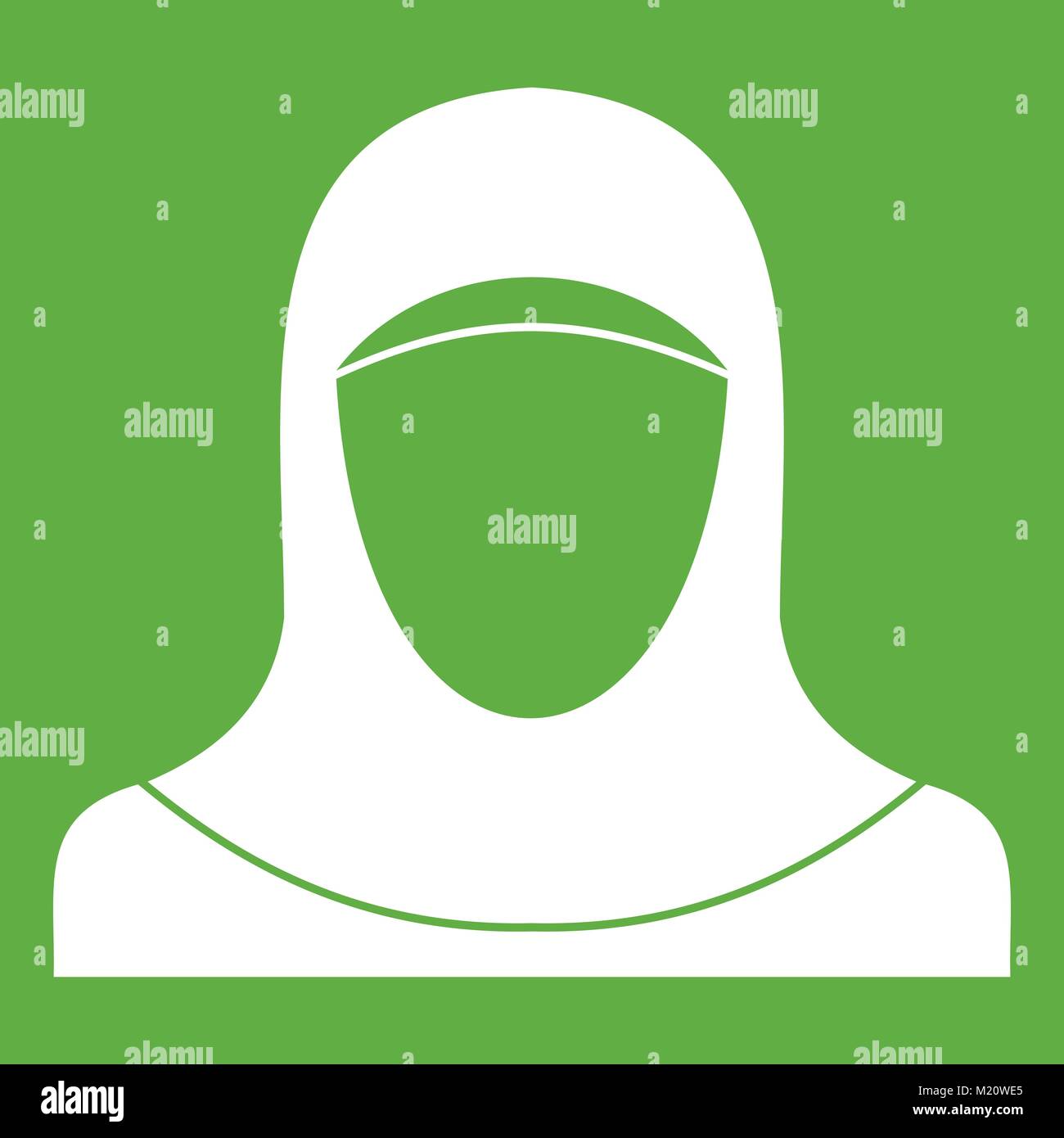 Muslim women wearing hijab icon green Stock Vector Image & Art - Alamy