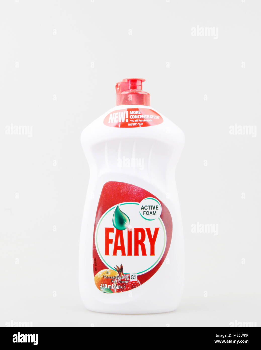 Pomorie, Bulgaria - Februari 03, 2018: Fairy dish washing liquid. Fairy is a brand of washing-up liquid produced by Procter & Gamble. Stock Photo