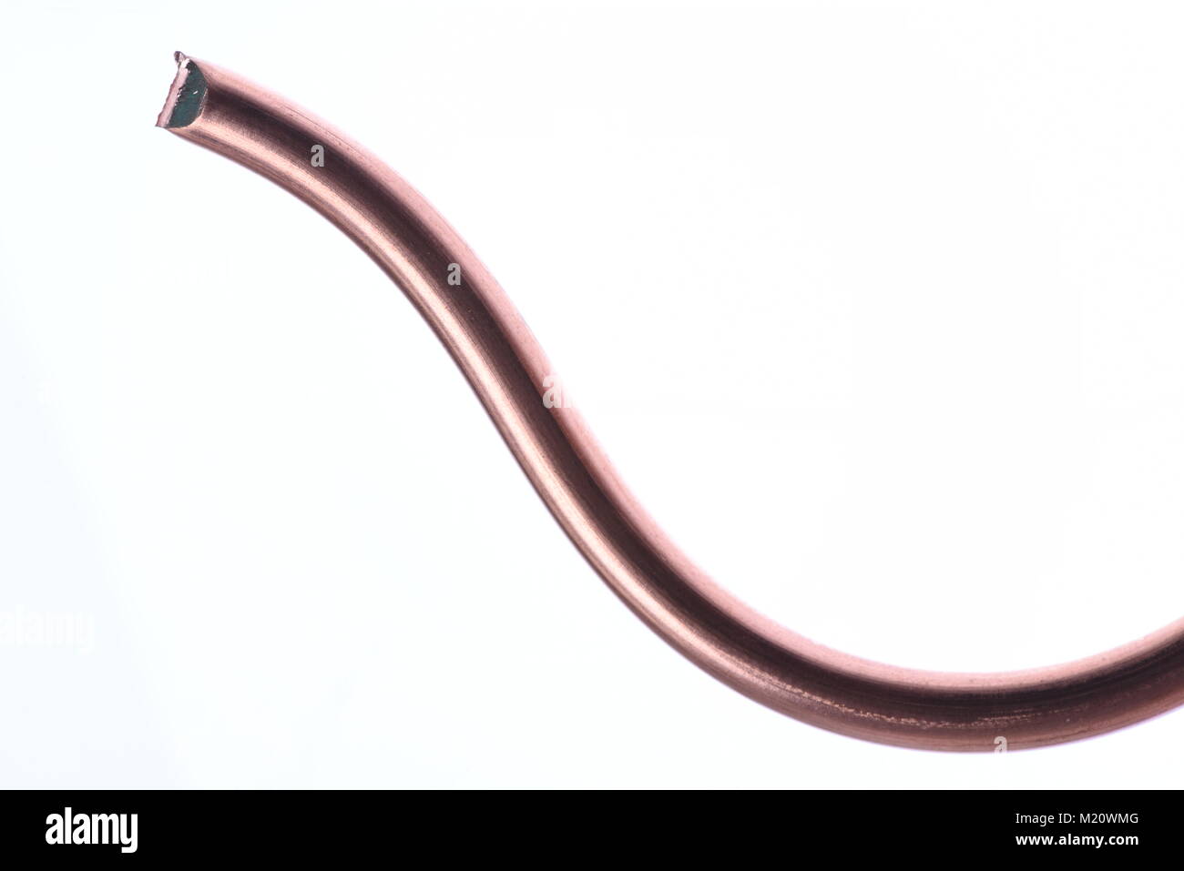 Copper wire isolated on white background Stock Photo - Alamy