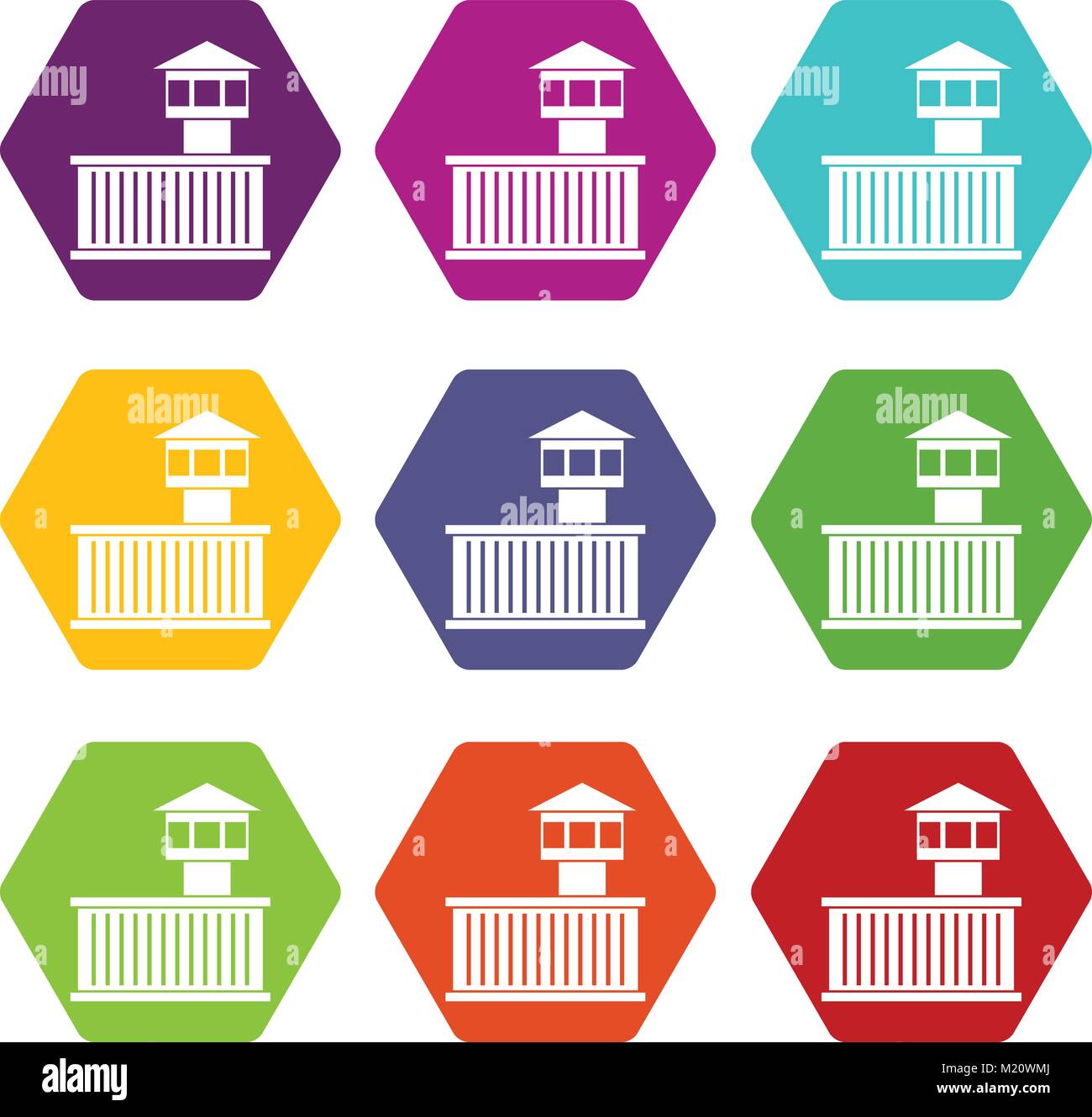 Prison building icon color Stock Vector Images - Alamy