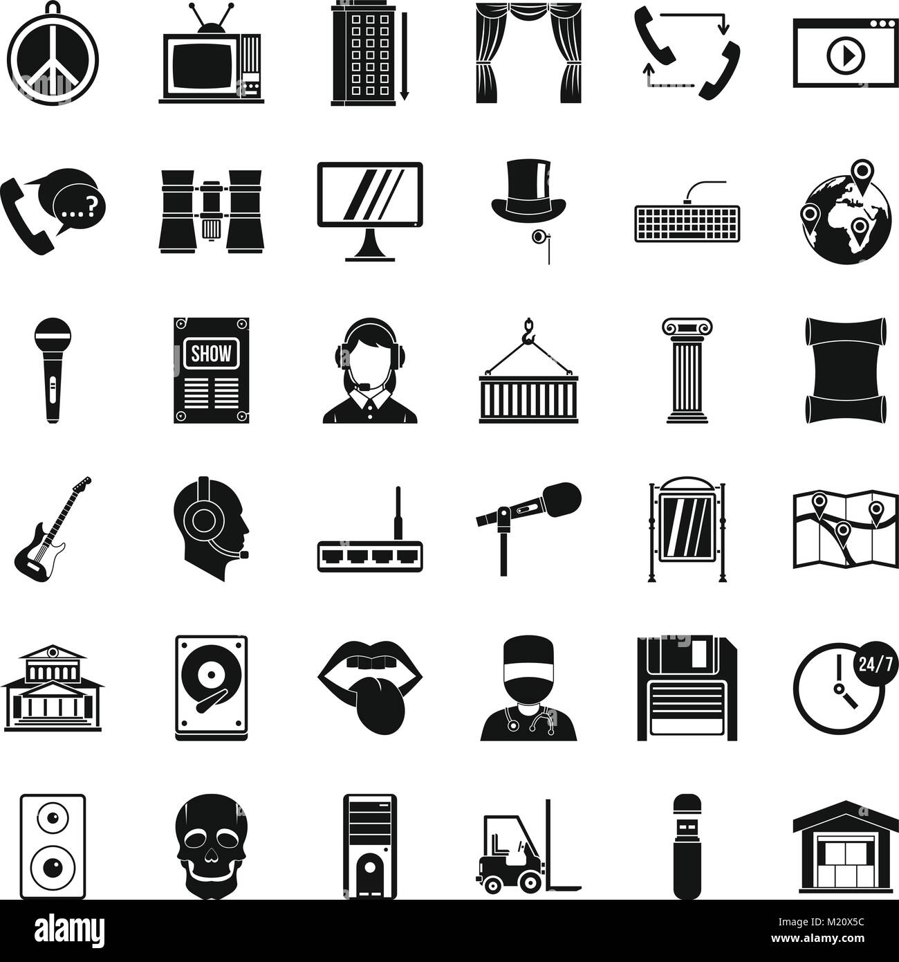 Hardware tech icons set, simple style Stock Vector Image & Art Alamy