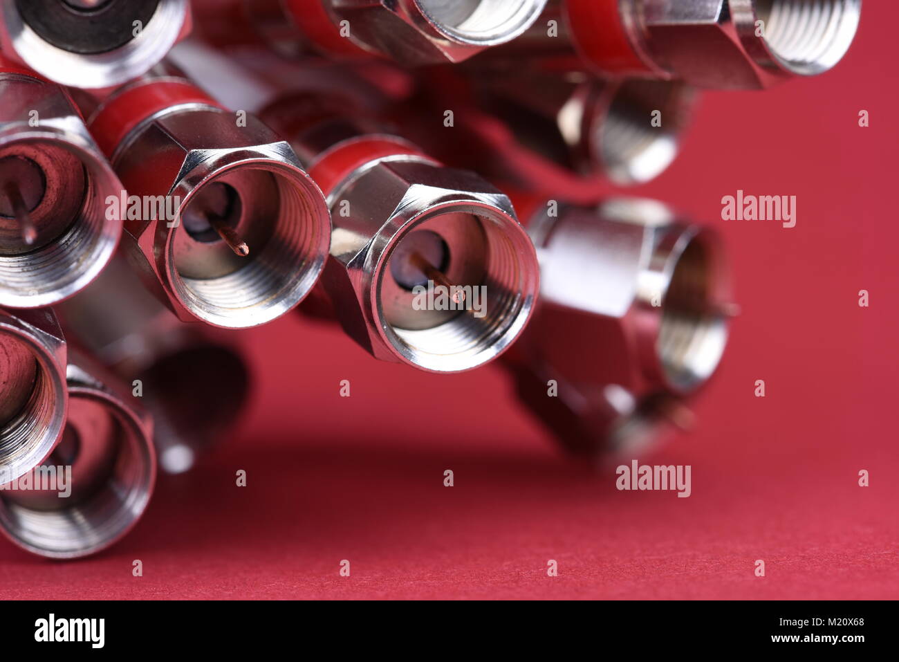 Coax TV Cable Close-up Stock Photo
