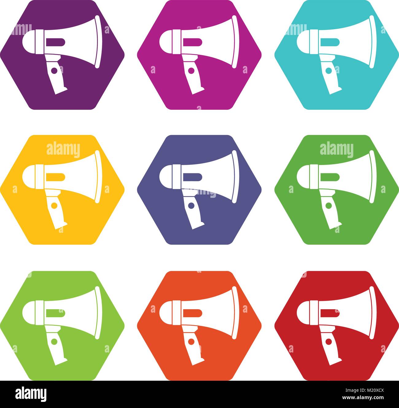Mouthpiece icon set color hexahedron Stock Vector Image & Art - Alamy