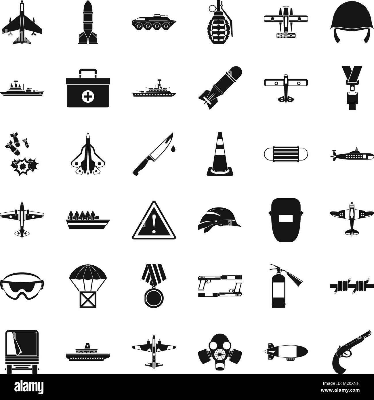Military warehouse icons set, simple style Stock Vector Image & Art - Alamy