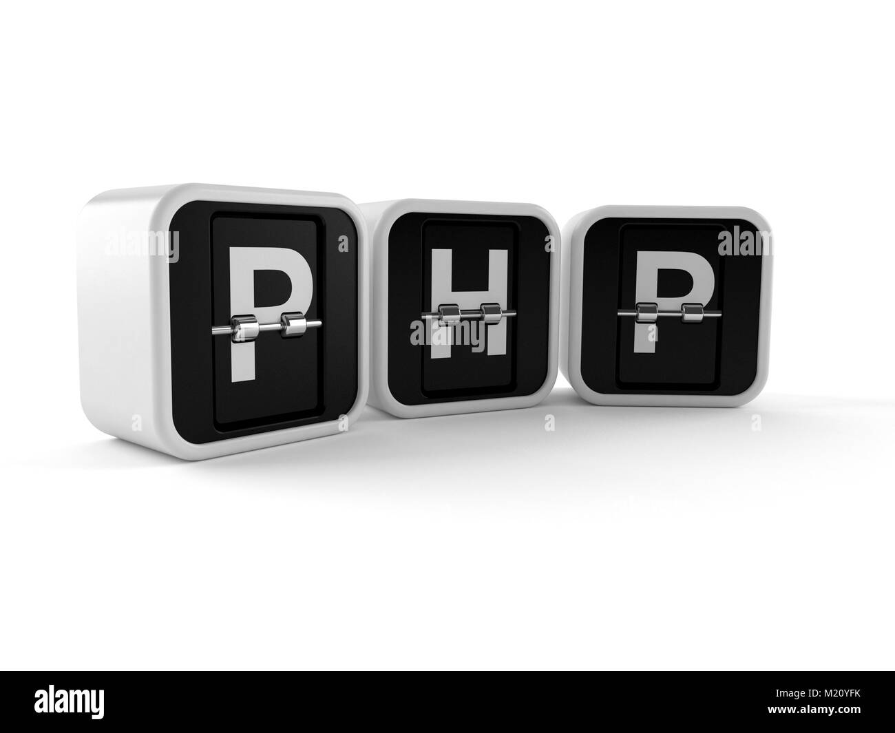 PHP text isolated on white background Stock Photo Alamy