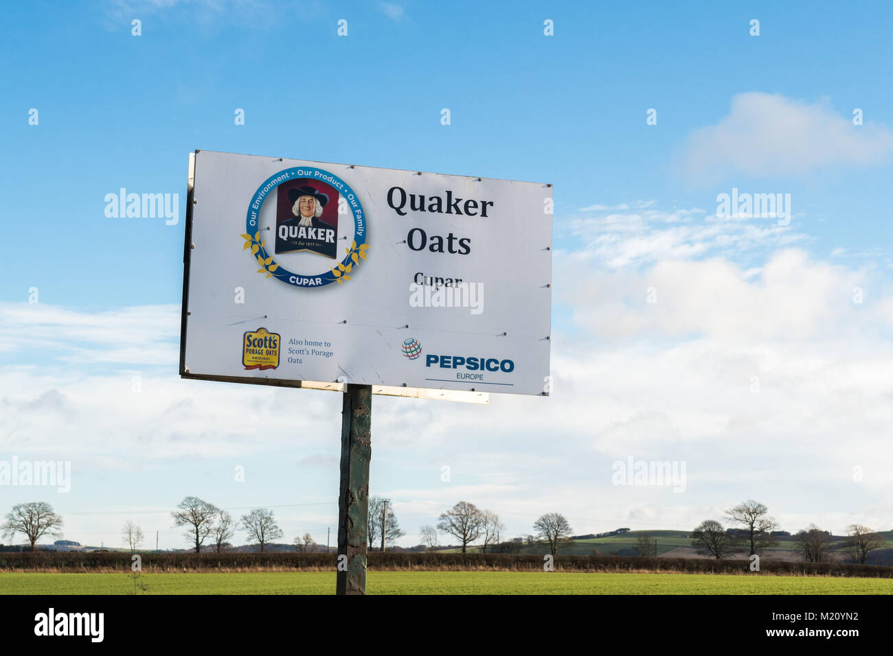 Quaker Oats factory Oat Mill, Cupar, Fife, Scotland, UK Stock Photo