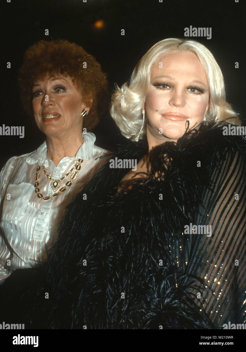 HOLLYWOOD, CA - APRIL 25: (L-R) Actress Eve Arden and singer Peggy Lee