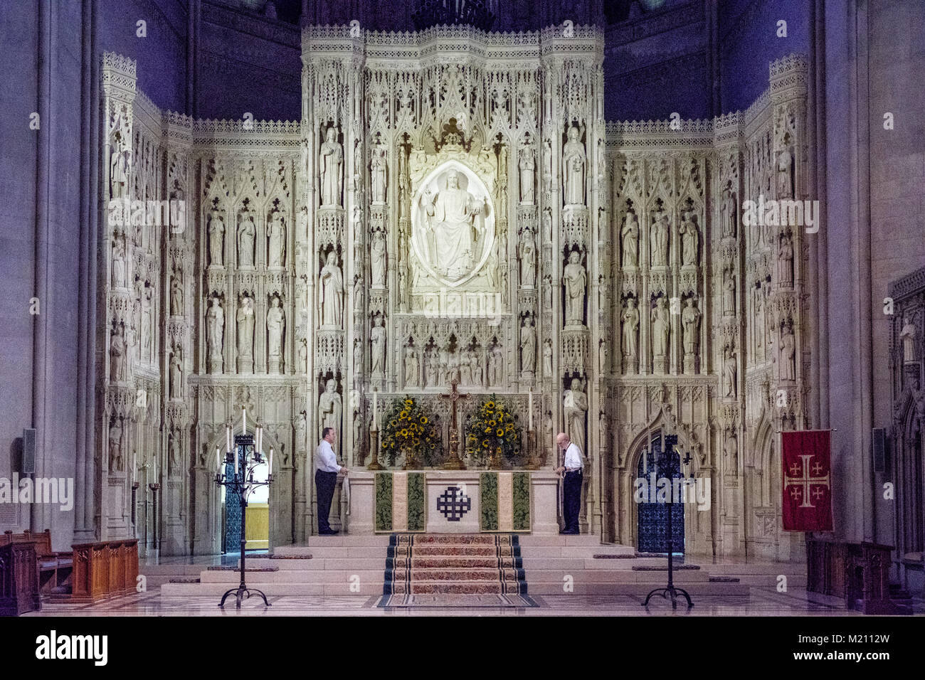 High Alter, Washington National Cathedral, 3101 Wisconsin Avenue NW, Washington DC Stock Photo