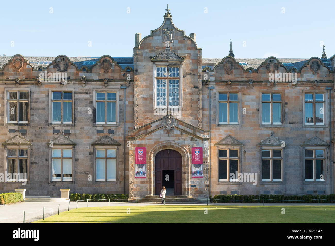 The Quad, St Andrews University, St Andrews, Scotland, UK Stock Photo