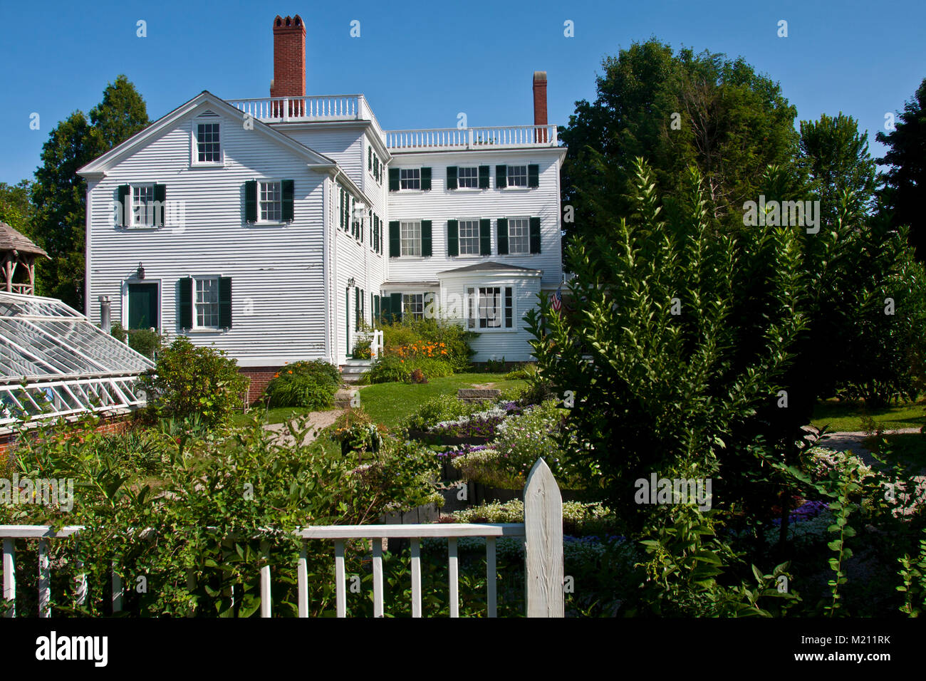 Goodwin mansion and Formal Gardens, Strawbery Banke Museum, historic restoration, preservation, Portsmouth, New Hampshire, Interiors of mansion,  Vict Stock Photo