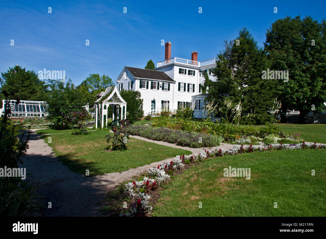 Goodwin mansion and Formal Gardens, Strawbery Banke Museum, historic