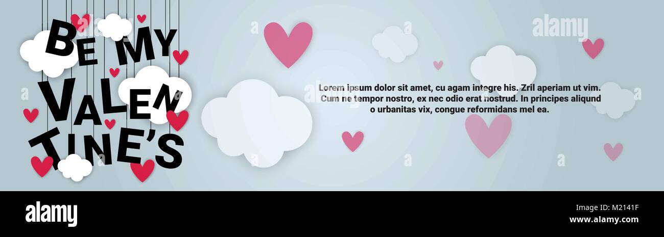 Valentines Day Background Horizontal Banner With Copy Space Stock ...