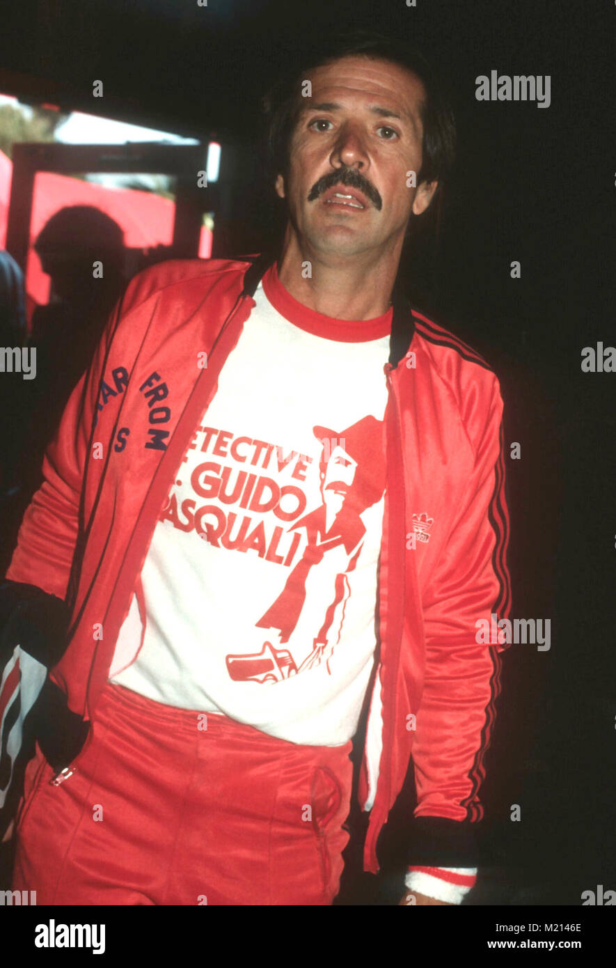 LOS ANGELES, CA - MAY 17: Television personality Sonny Bono attends the Bill Cosby Tennis Invitational tournament on May 16, 1981 in Los Angeles, California. Photo by Barry King/Alamy Stock Photo Stock Photo