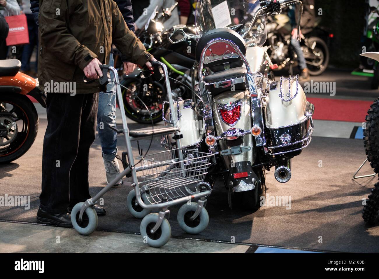 Oldenburg, Germany. 03rd Feb, 2018. An elderly man with a rollator Stock  Photo - Alamy