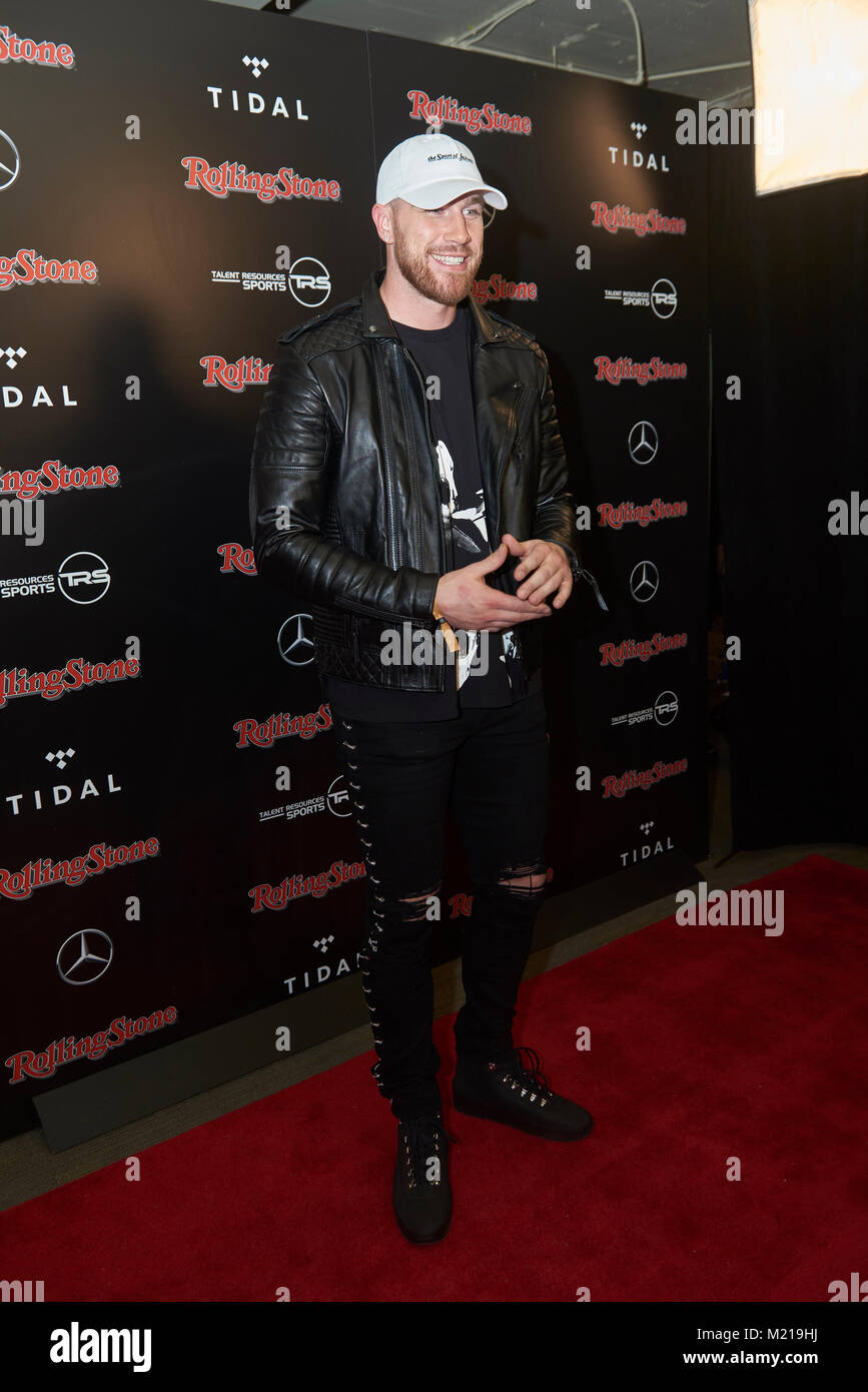 MINNEAPOLIS MN FEBRUARY 2: Travis Kelsey poses at the Rolling Stone Super Bowl Party at International Market Square on February 2, 2018 in Minneapolis, Minnesota. Credit: Tony Nelson/MediaPunch Stock Photo