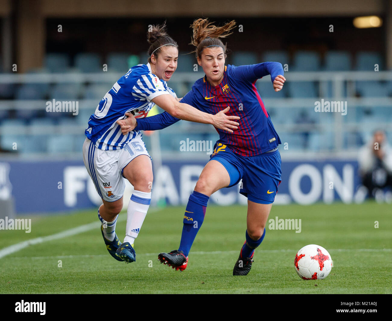 Barcelona, Spain. February 3rd, 2018. Match of Spanish Women's Football