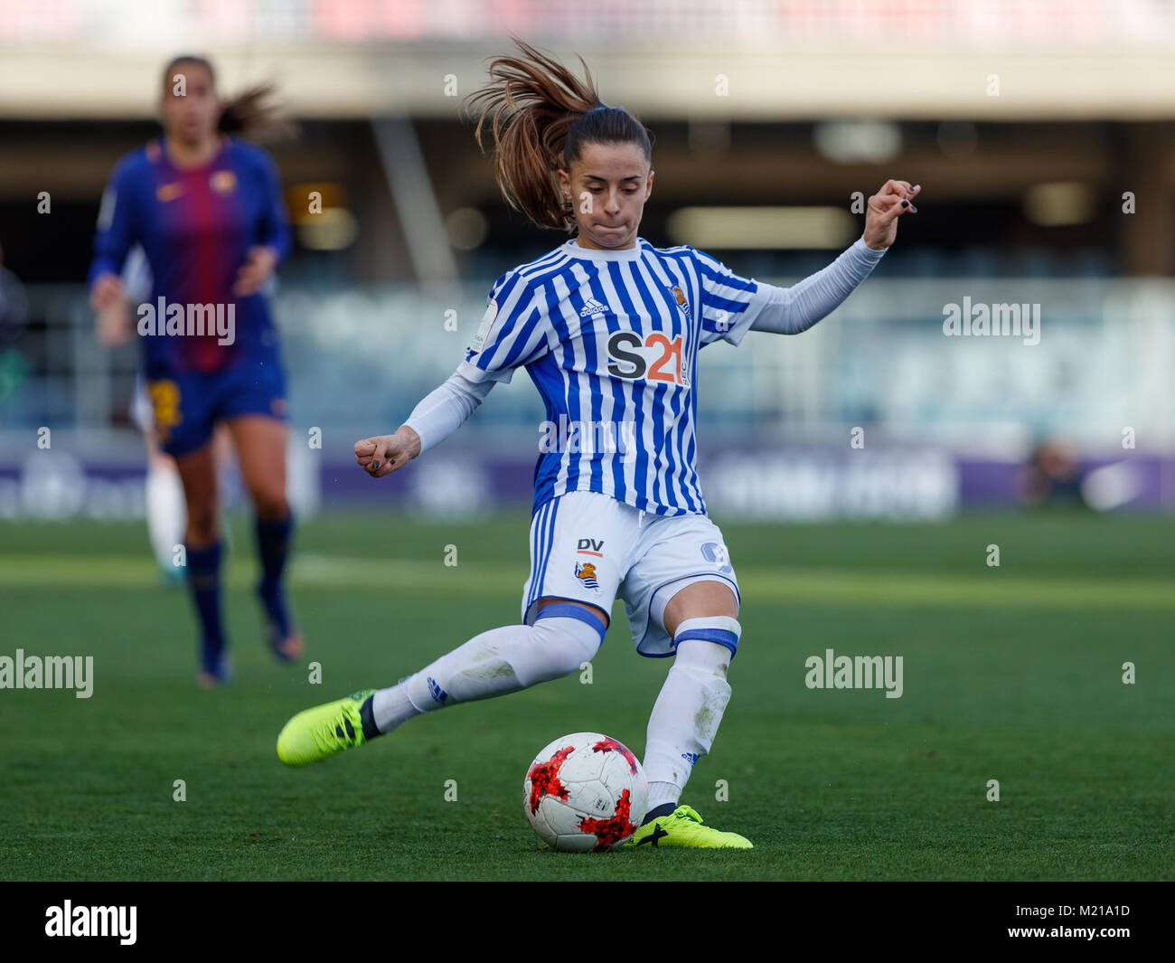 Barcelona, Spain. February 3rd, 2018. Match of Spanish Women's Football