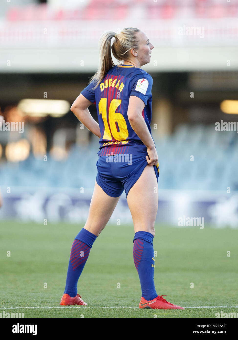 Barcelona, Spain. February 3rd, 2018. Match of Spanish Women's Football