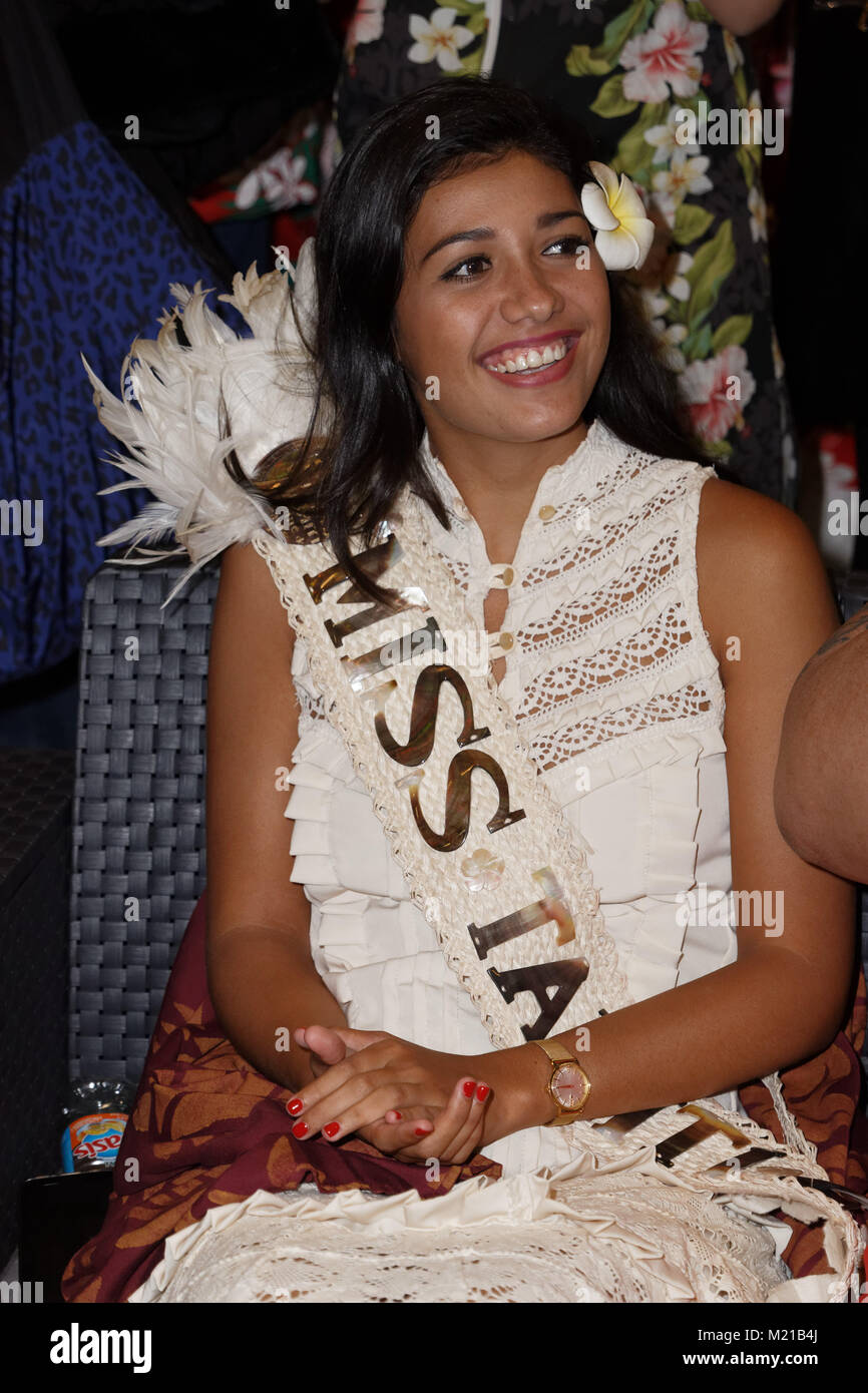 Paris France 2nd Feb 2018 Miss Tahiti Initiated By Babette