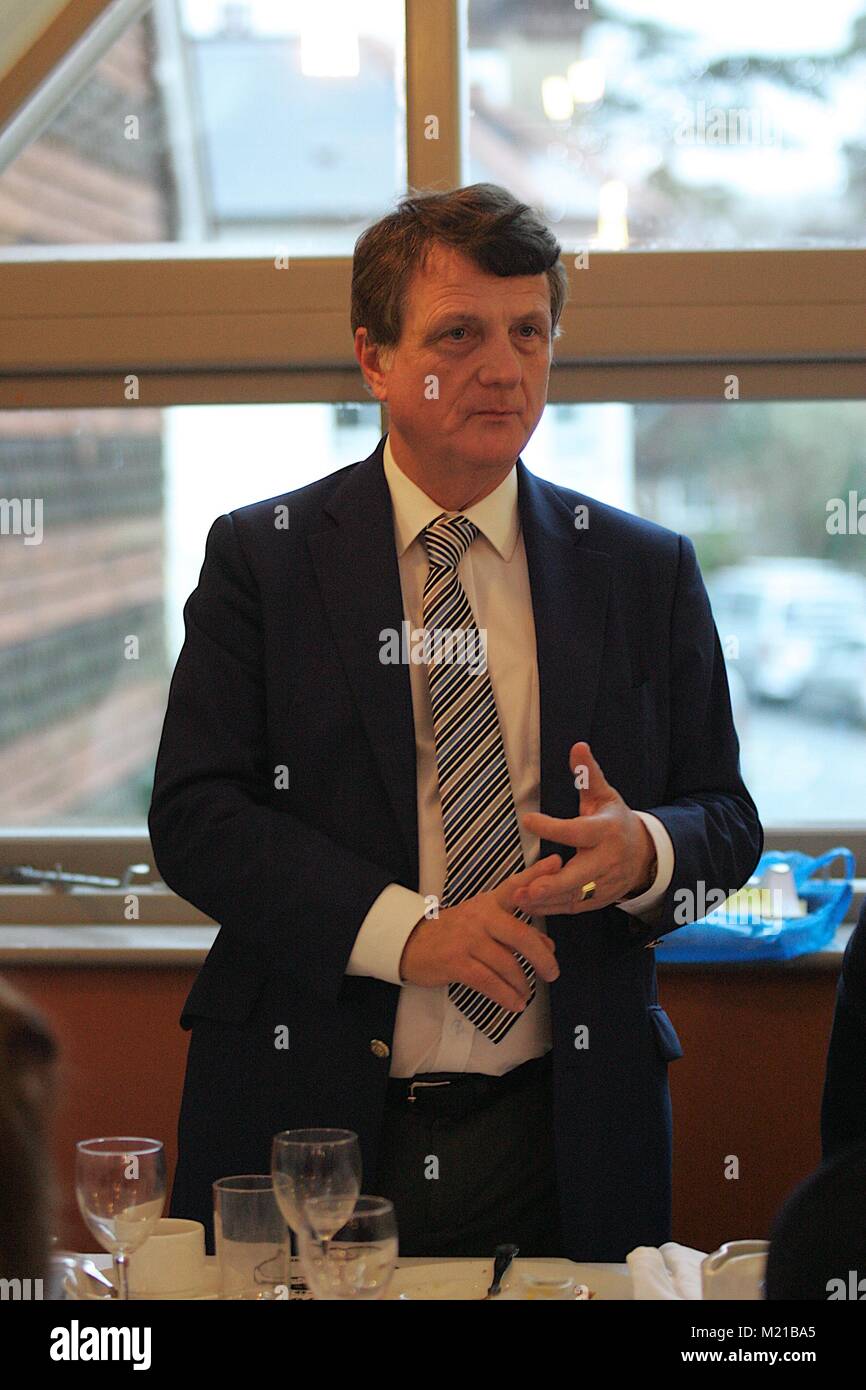 Gerard Batten MEP at Mid Sussex UK independence Party Dinner 2018 Stock Photo
