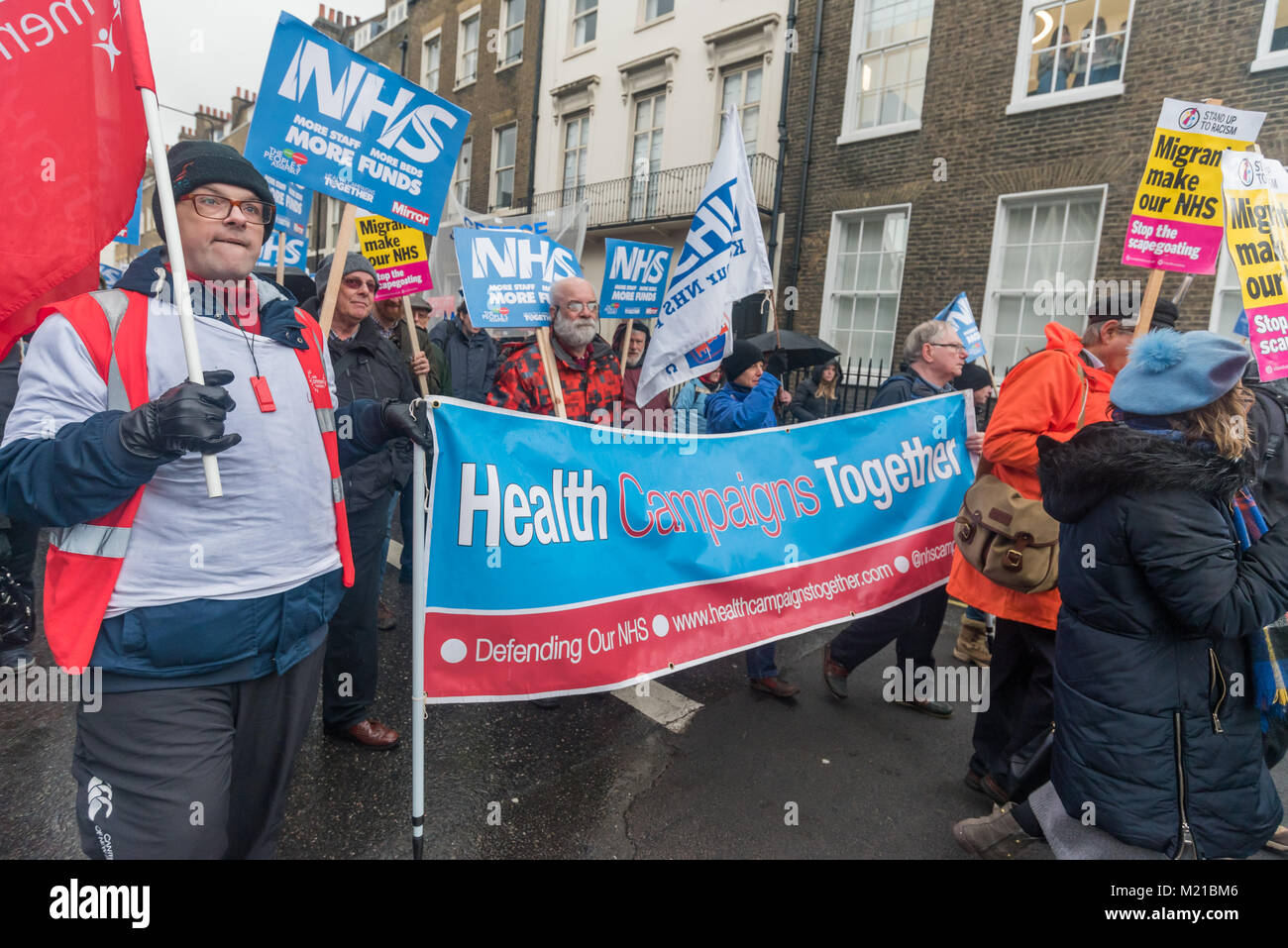 London Uk 3rd February 2018 The Health Campaigns Together