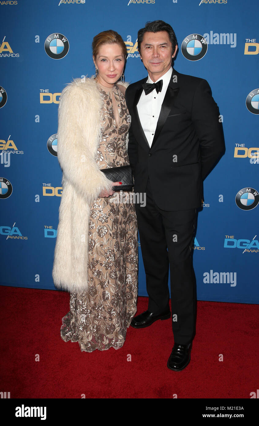 Beverly Hills, Ca. 3rd Feb, 2018. Yvonne Phillips and Lou Diamond