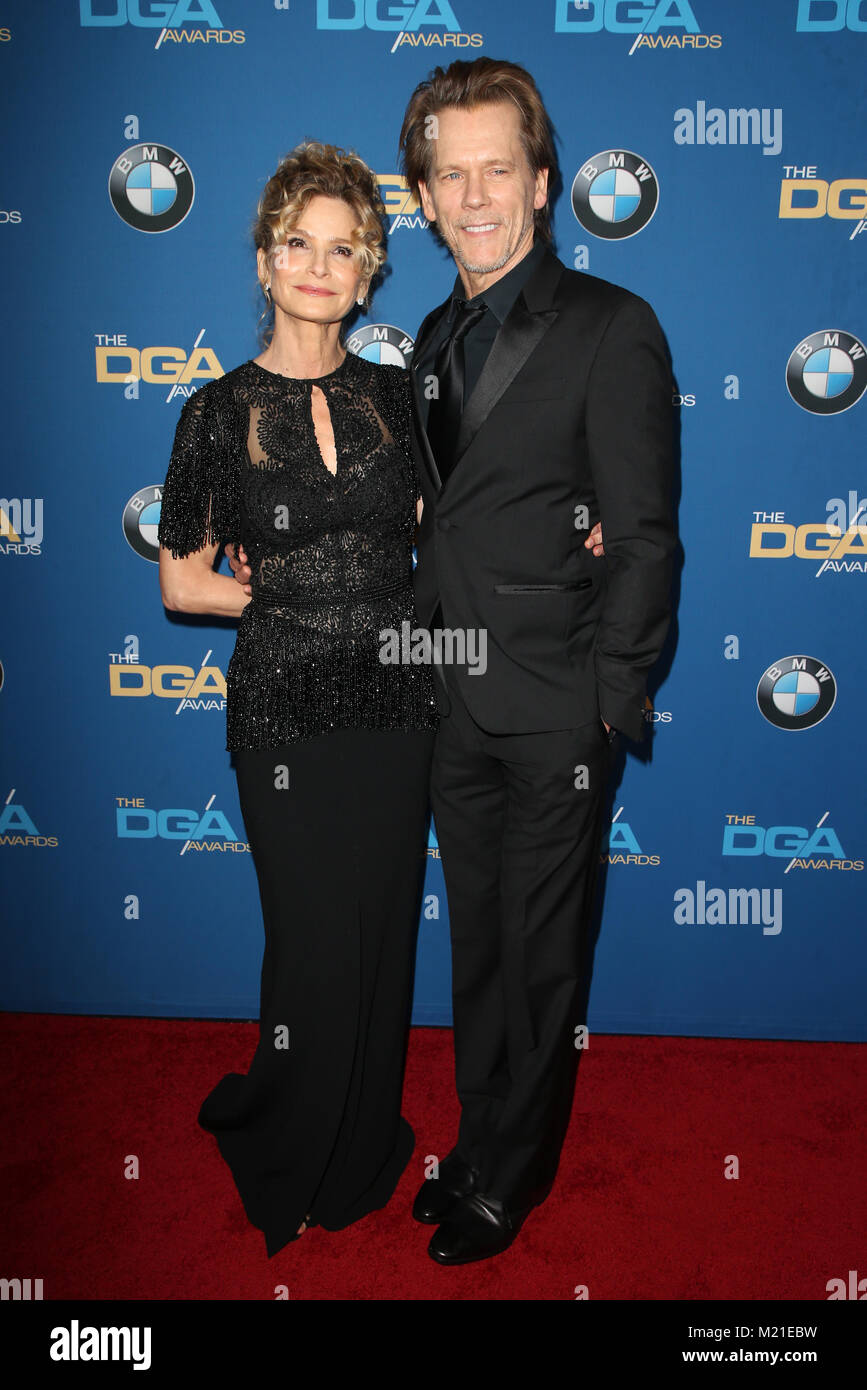 Beverly Hills, Ca. 3rd Feb, 2018. Kyra Sedgwick and Kevin Bacon at the