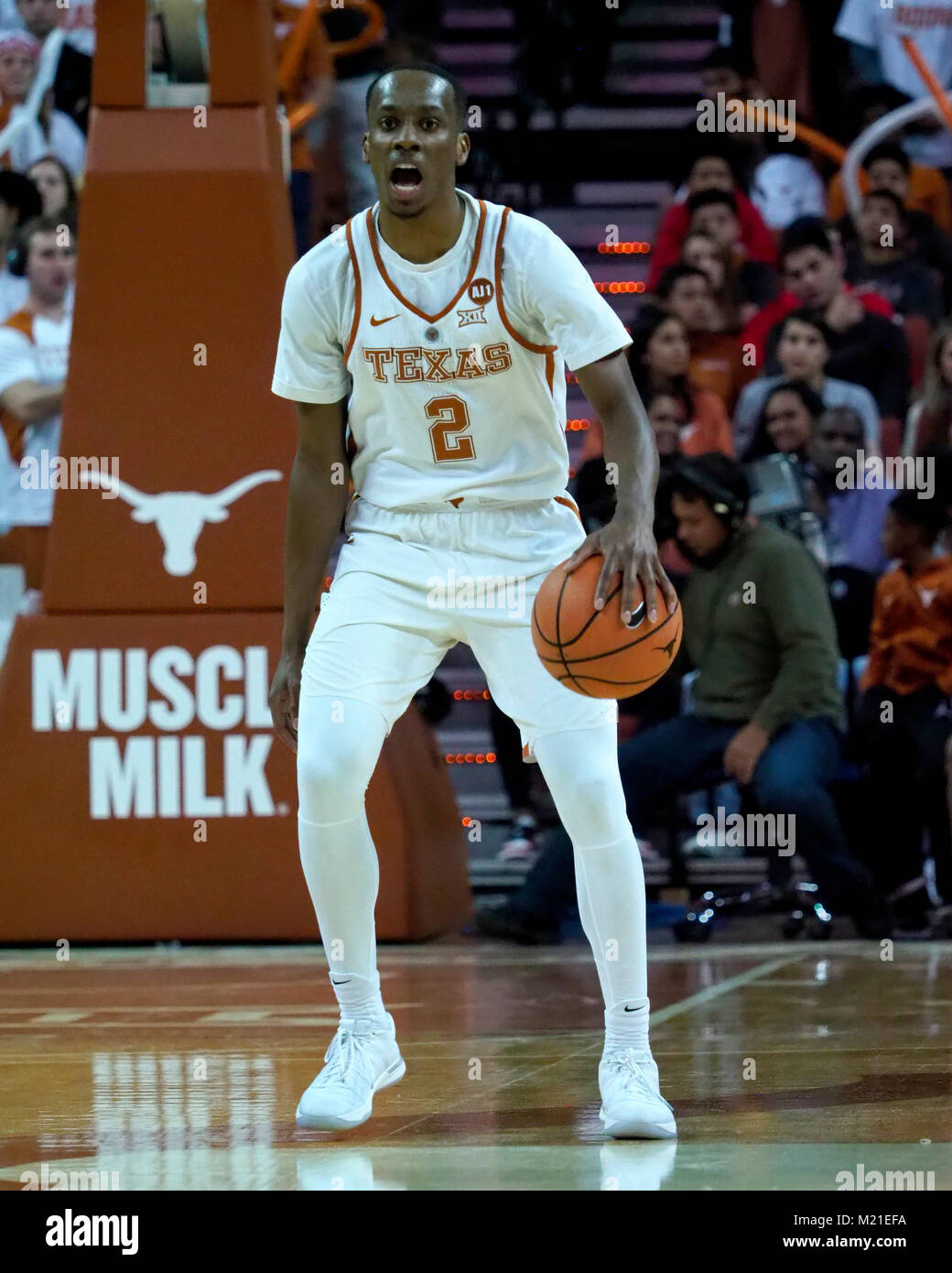 FEb 3, 2018. Matt Coleman #2 of the Texas Longhorns in action vs the ...