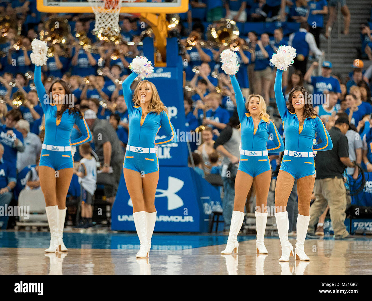Los Angeles, CA, USA. 03rd Feb, 2018. The UCLA dance team performs