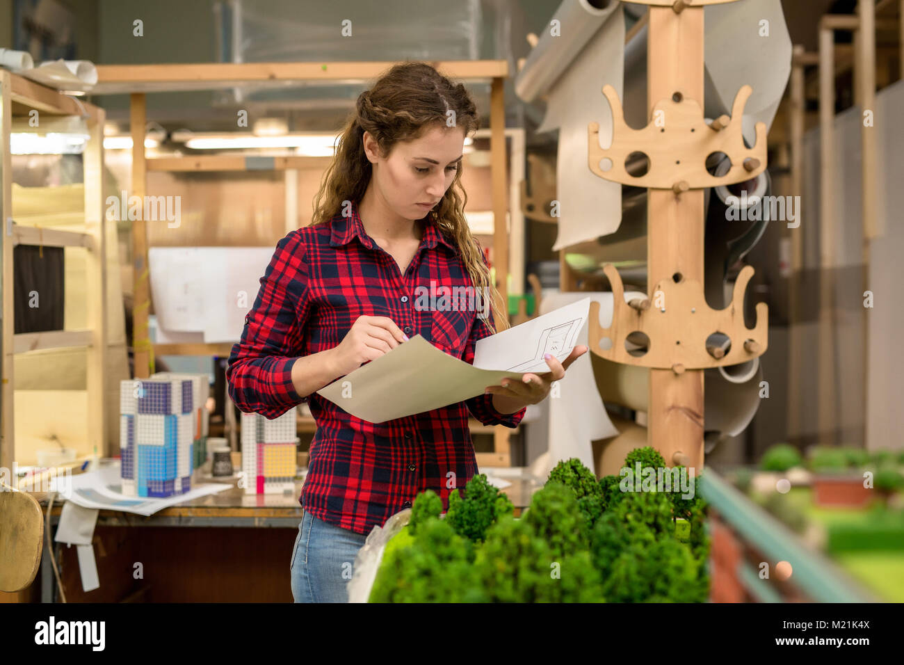 Organization of architectural work Stock Photo