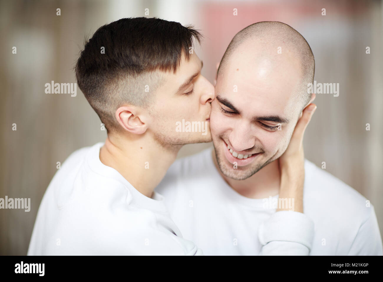 Affection of men Stock Photo