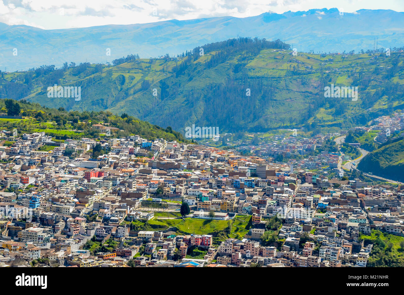 Panorama of Quito, Ecuador Stock Photo