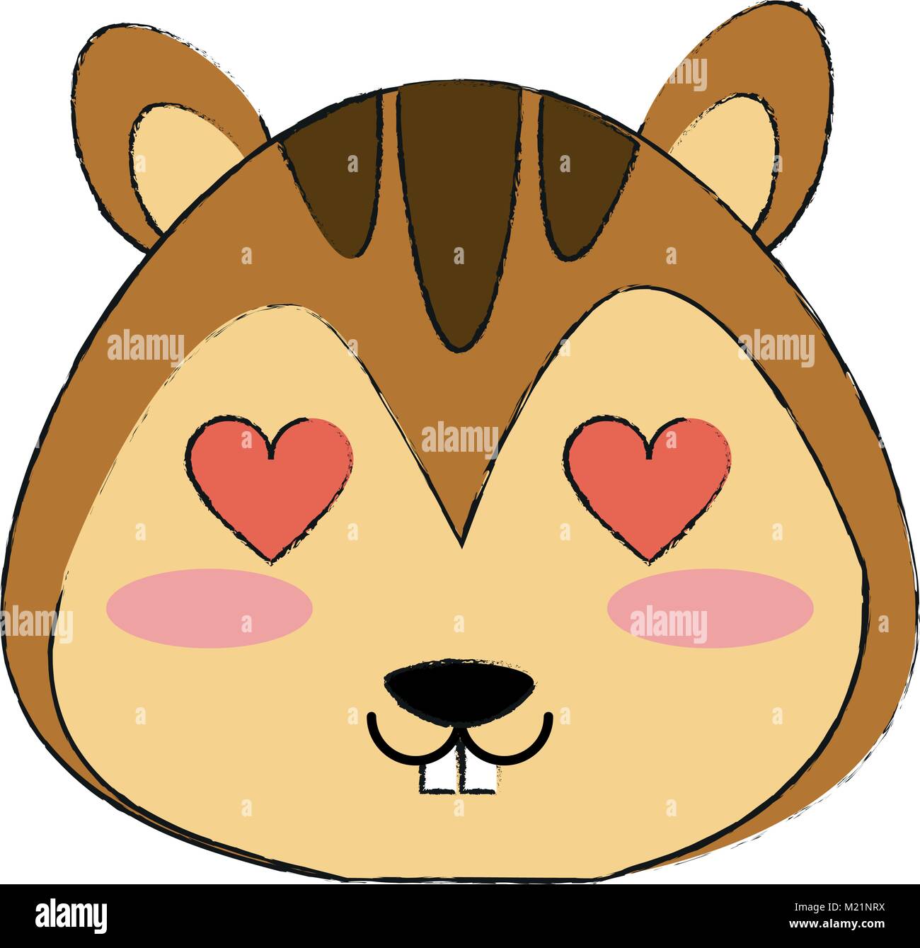 Cute squirrel in love cartoon Stock Vector Image & Art Alamy