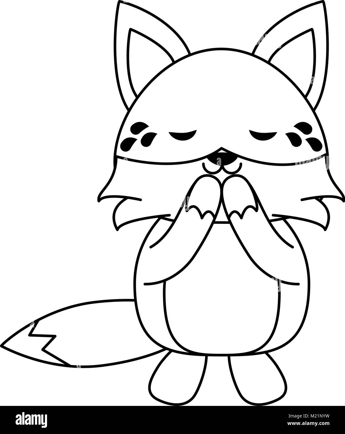 Cute fox crying cartoon Stock Vector Image & Art - Alamy