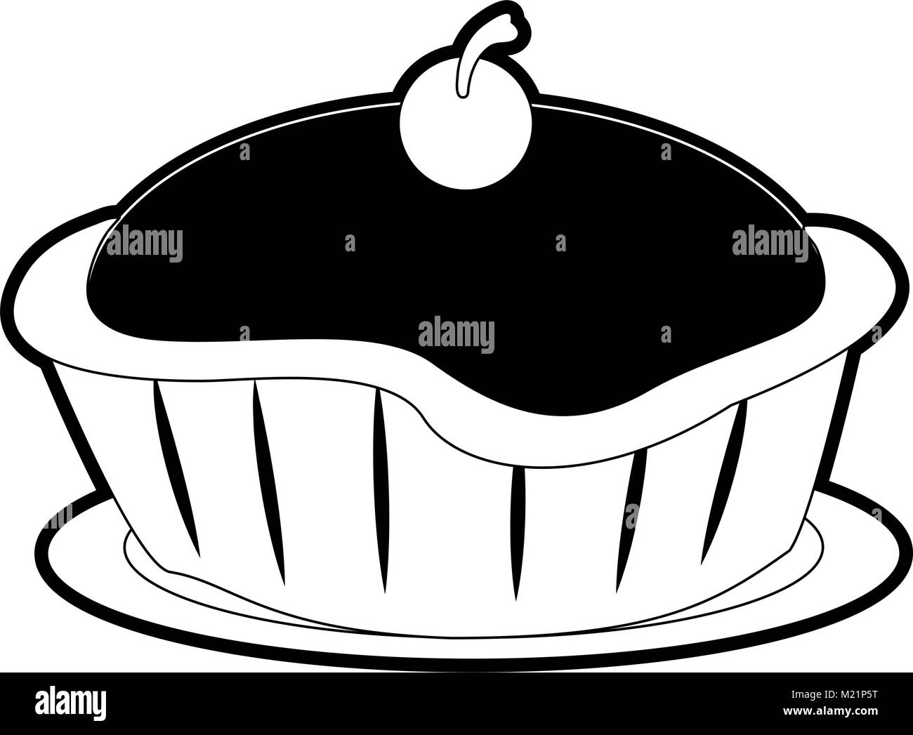 Cherry pie dessert Stock Vector Image & Art - Alamy