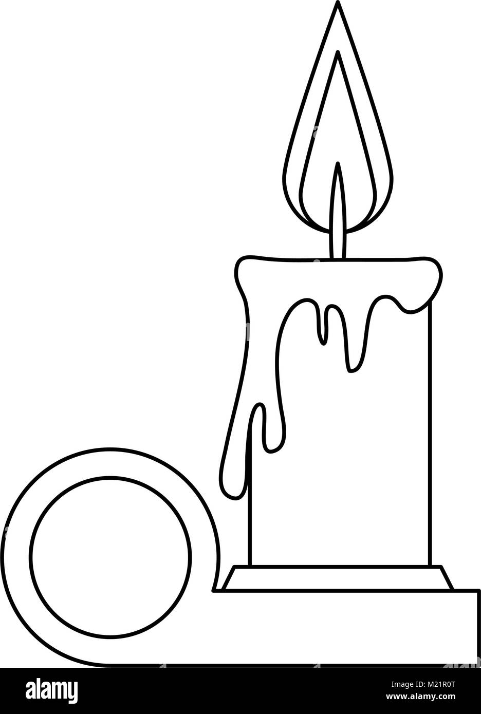 Lit candle symbol Stock Vector Image & Art Alamy