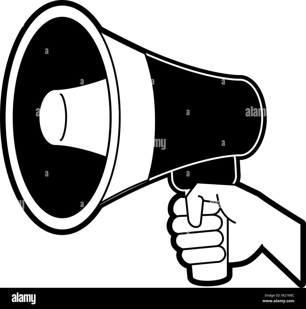 Hand with bullhorn Stock Vector Image & Art Alamy