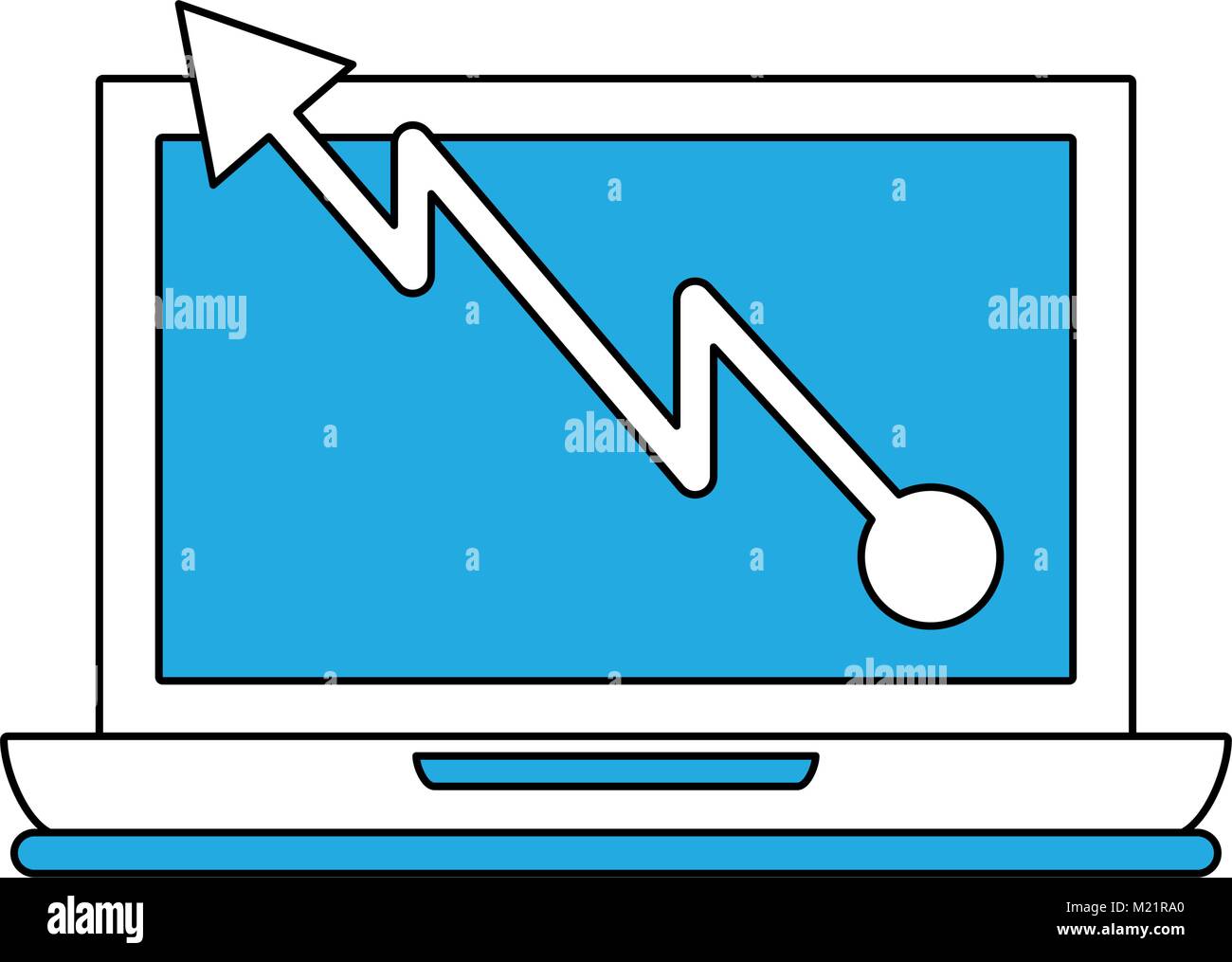 Statistics on laptop Stock Vector Image & Art - Alamy