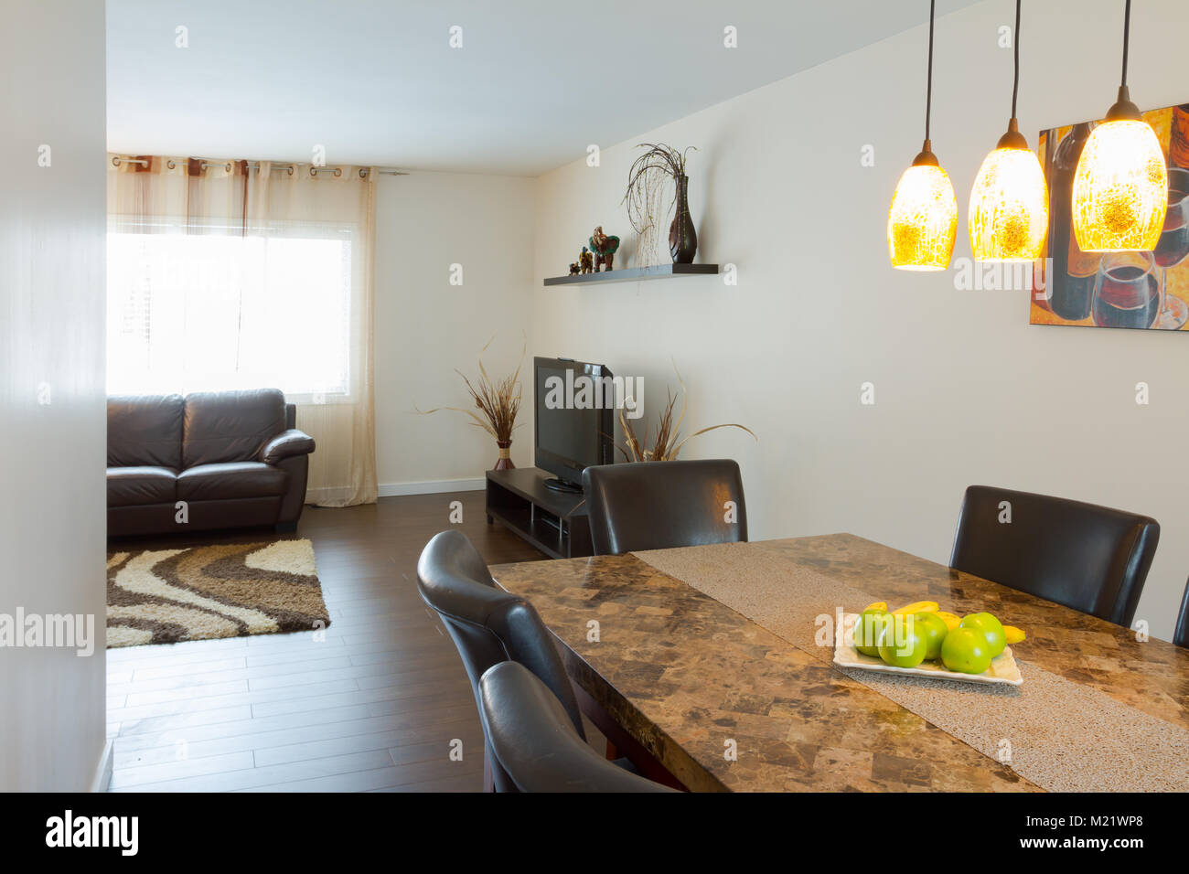 Interior design of dining room Stock Photo - Alamy