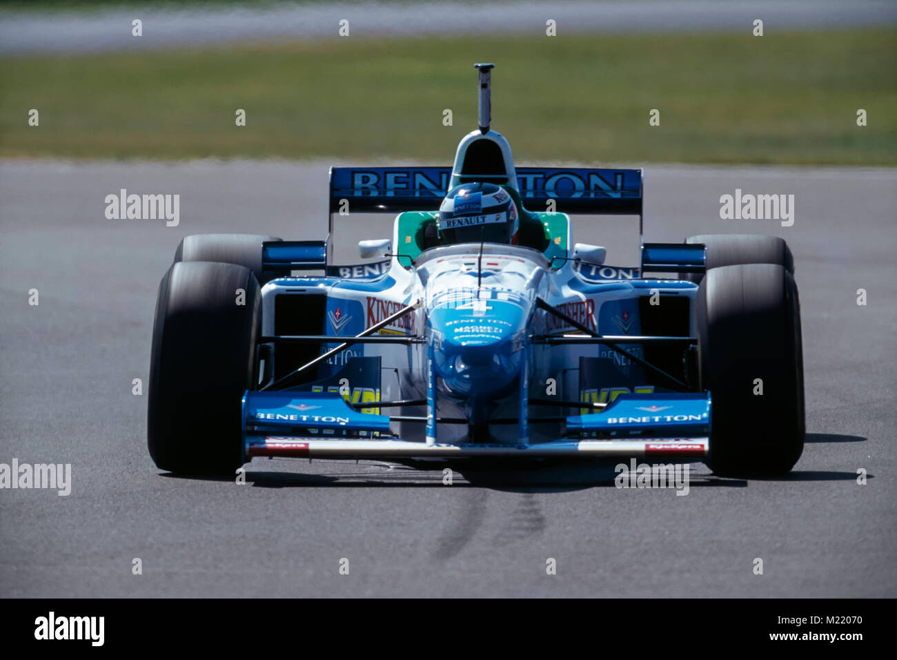 F1, Birtish Gp , Silverstone 1996, Gerhard Berger, Benetton Renault Stock  Photo - Alamy