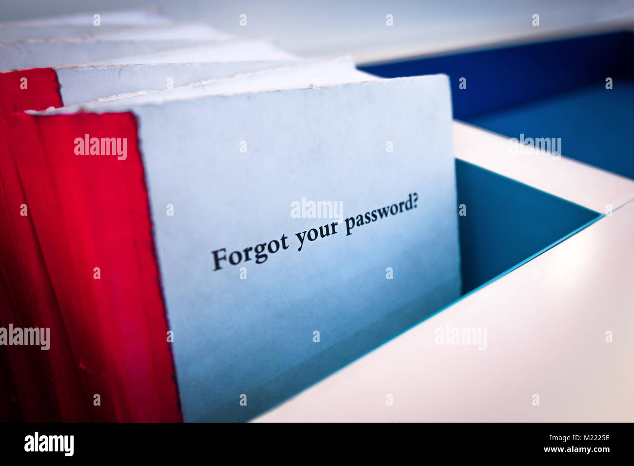 Book with Forgot Your Password question on the cover. Technology concept Stock Photo