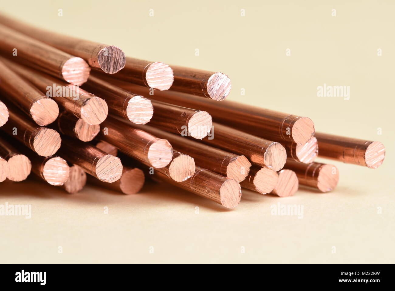 Copper wire in the energy industry Stock Photo