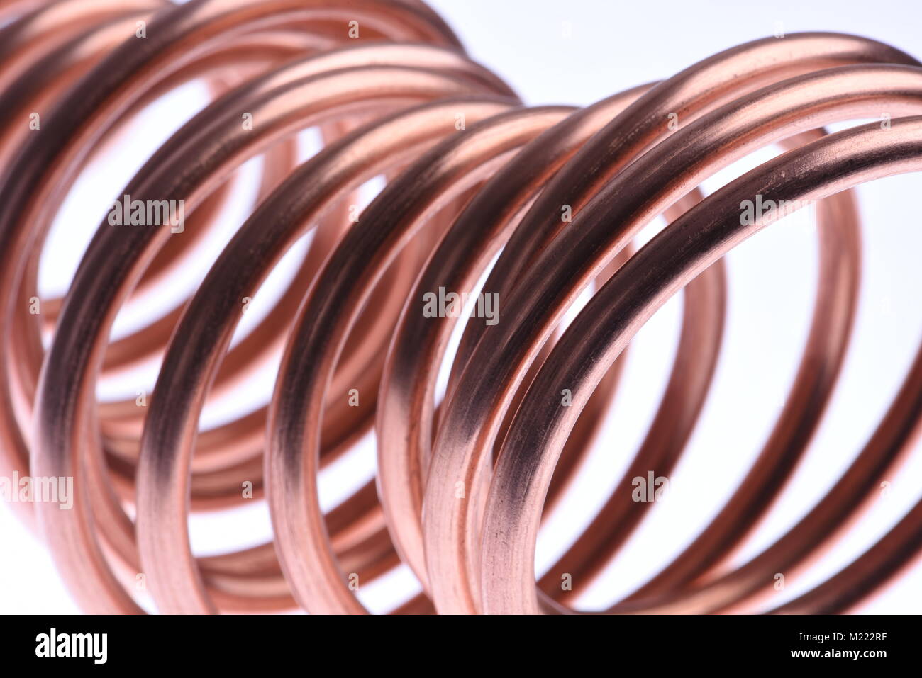 Closeup of Copper Wire with Selective Focus Stock Photo